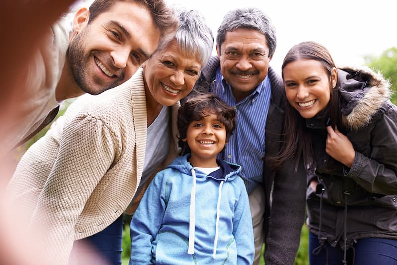 family-shot-of-a-multi-genera